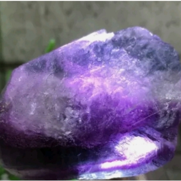 Natural Flourite Cubic Colour Crystal Quartz Mineral 51g RARE purple blue NEW - Picture 3 of 3